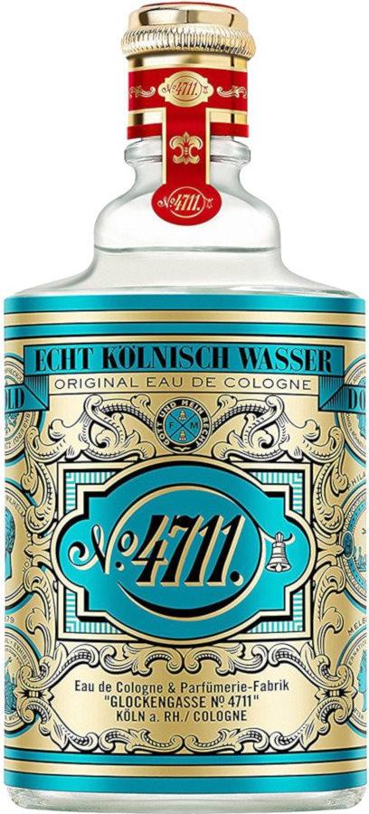 Flacon wody kolońskiej 4711 Original Eau de Cologne 800ml bez sprayu na białym tle - klasyczne perfumy cytrusowe marki 4711 w dużym opakowaniu