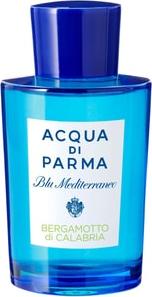 Flacon perfum ACQUA DI PARMA Blu Mediterraneo Bergamotto di Calabria Eau de Toilette z eleganckim opakowaniem marki na białym tle