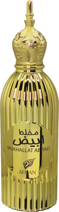 Flacon wody perfumowanej Afnan Mukhallat Abiyad 100ml - orientalne perfumy unisex z szafranem, bursztynem i oudem w eleganckim opakowaniu