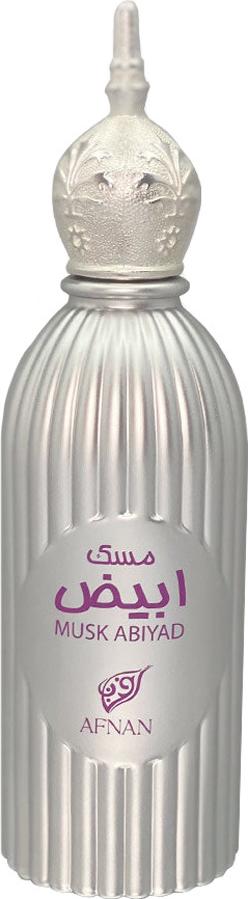 Afnan Musk Abiyad woda perfumowana 100ml w luksusowym srebrnym flakonie - orientalne perfumy z różą, piżmem i sandałem dla kobiet