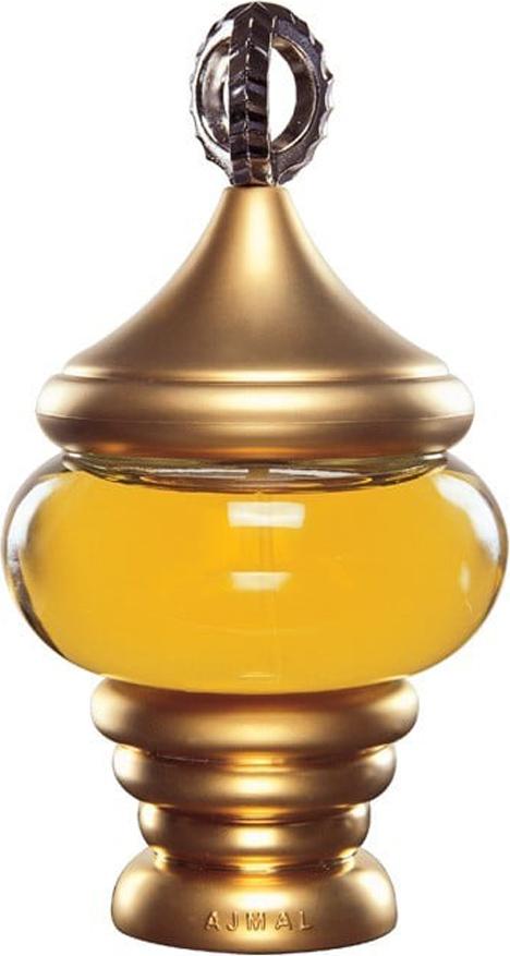 Flacon wody perfumowanej Ajmal 1001 Nights dla kobiet 60ml na białym tle z eleganckim opakowaniem marki Ajmal w orientalnym stylu