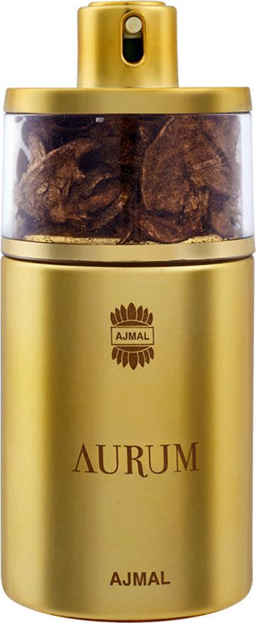 Ajmal Aurum woda perfumowana 75ml w eleganckim złotym flakonie - luksusowe perfumy damskie marki Ajmal z kwiatowo-owocową kompozycją