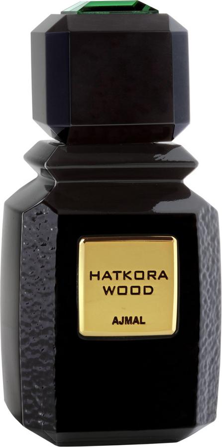Flacon perfum Ajmal Hatkora Wood woda perfumowana 100ml z eleganckim opakowaniem marki Ajmal - luksusowe unisex perfumy arabskie
