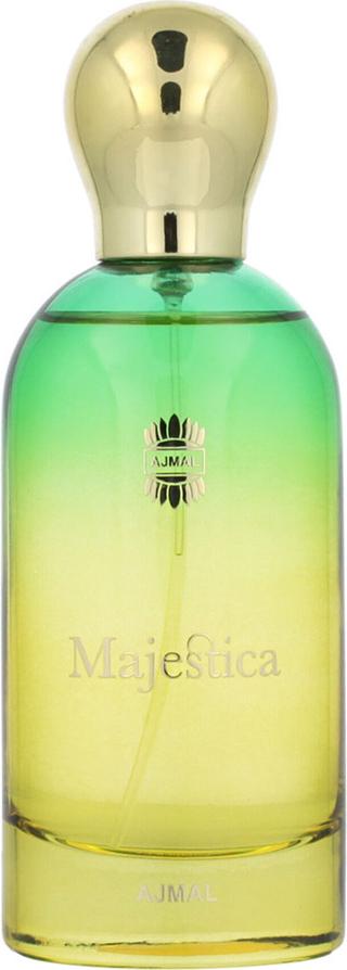 Flacon wody perfumowanej Ajmal Majestica unisex 100ml z eleganckim opakowaniem, orientalne perfumy z nutami drzewnymi i kwiatowymi