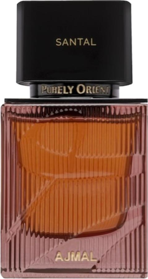 Flacon wody perfumowanej Ajmal Purely Orient Santal 75ml - luksusowe perfumy unisex z orientalnymi nutami sandału, szafranu i agaru w eleganckim opakowaniu