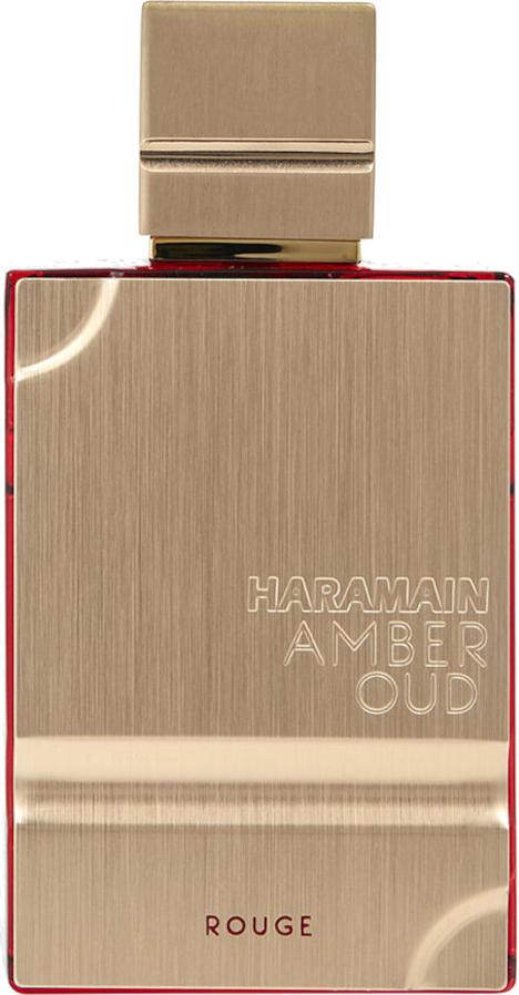 Flacon perfum Al Haramain Amber Oud Rouge woda perfumowana 60ml w eleganckim opakowaniu na białym tle - luksusowy zapach unisex orientalny