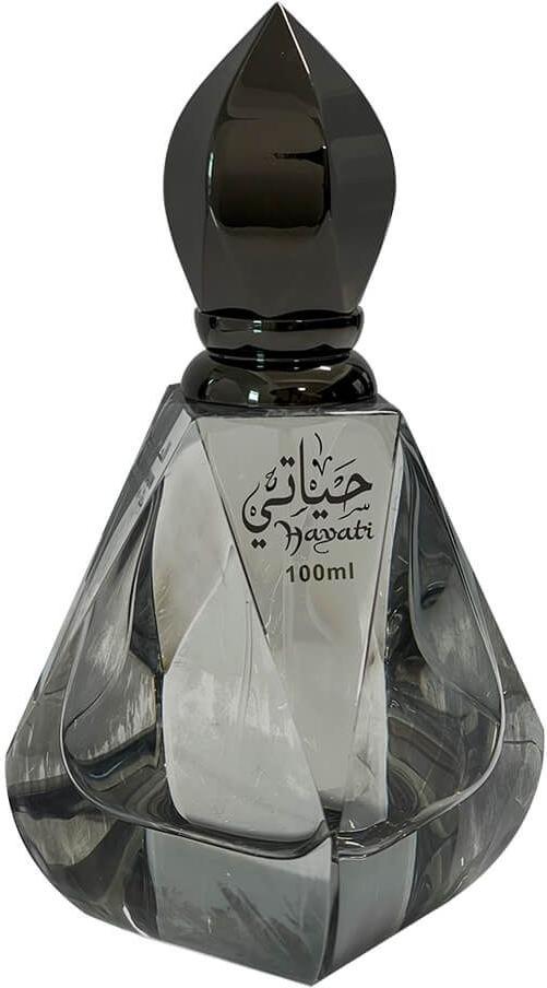 Flacon perfum Al Haramain Hayati Unisex woda perfumowana 100ml na białym tle z eleganckim opakowaniem marki Al Haramain