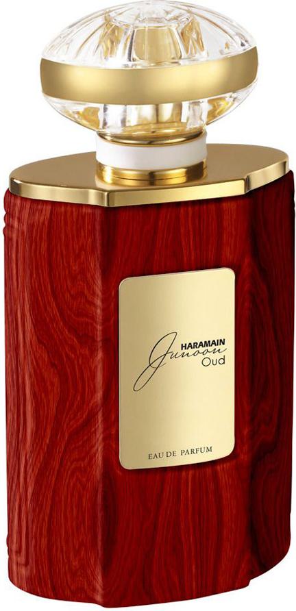 Flacon perfum Al Haramain Junoon Oud woda perfumowana unisex 75ml w eleganckim opakowaniu z arabską tradycją perfumiarską orientalnych zapachów