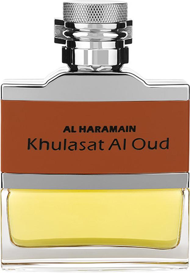 Flacon perfum Al Haramain Khulasat Al Oud woda perfumowana 100ml dla mężczyzn w eleganckim opakowaniu orientalnej marki Al Haramain