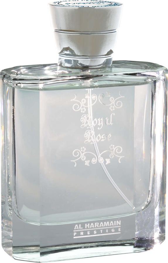 Flacon wody perfumowanej Al Haramain Royal Rose 100ml - eleganckie opakowanie unisex perfum z kwiatowo-ziołową kompozycją na bazie róży