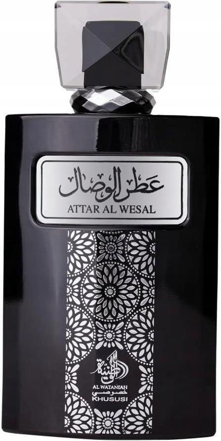 Flacon perfum Al Wataniah Attar Al Wesal woda perfumowana unisex 100ml orientalna kompozycja z nutami lawendy cynamonu i wanilii