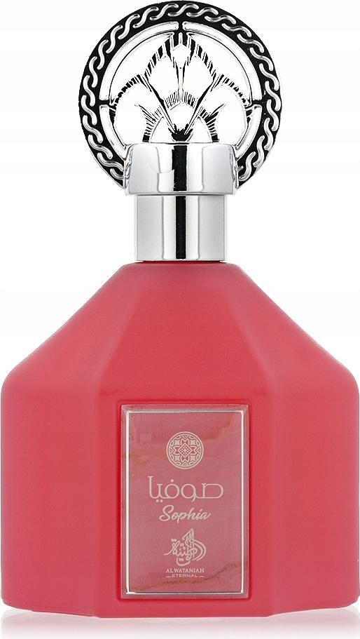 Flacon Al Wataniah Sophia woda perfumowana 100ml dla kobiet z eleganckim opakowaniem na białym tle - luksusowe perfumy kwiatowe