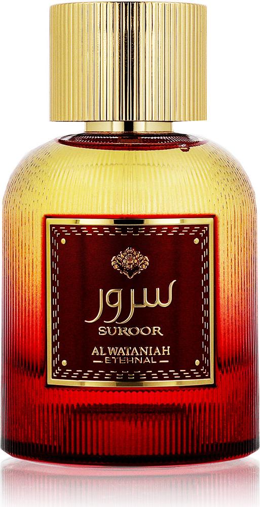 Flacon perfum Al Wataniah Suroor woda perfumowana 100ml - luksusowy orientalny zapach o kwiatowo-drzewnych nutach marki Al Wataniah