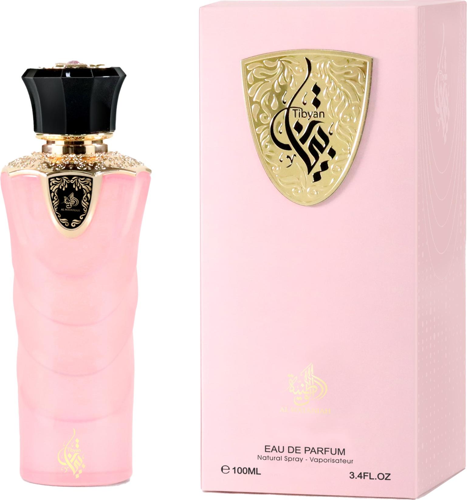 Flacon wody perfumowanej Al Wataniah Tibyan 100ml unisex o orientalnym zapachu z mandarynką, orchideą i wanilią w eleganckim opakowaniu