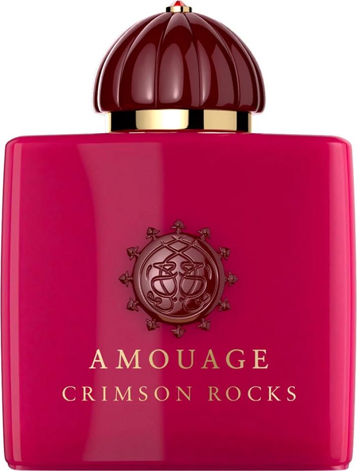 Amouage Crimson Rocks woda perfumowana 100ml w eleganckim czerwonym flakonie na białym tle - luksusowe orientalno-kwiatowe perfumy