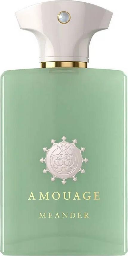 Flacon wody perfumowanej Amouage Odyssey Meander 100ml na białym tle - luksusowe perfumy unisex marki Amouage w eleganckim opakowaniu