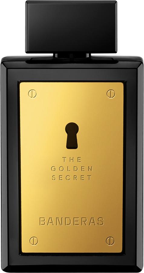 Flacon wody toaletowej Antonio Banderas The Golden Secret 100ml dla mężczyzn w eleganckim opakowaniu z logo marki Antonio Banderas