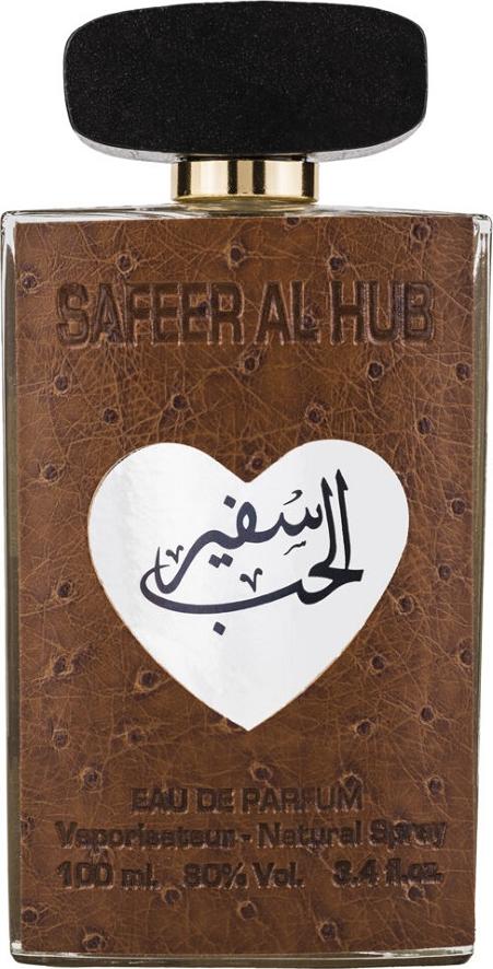 Flacon wody perfumowanej Ard Al Zaafaran Safeer Al Hub 100ml - eleganckie opakowanie perfum kwiatowo-orientalnych dla kobiet na białym tle