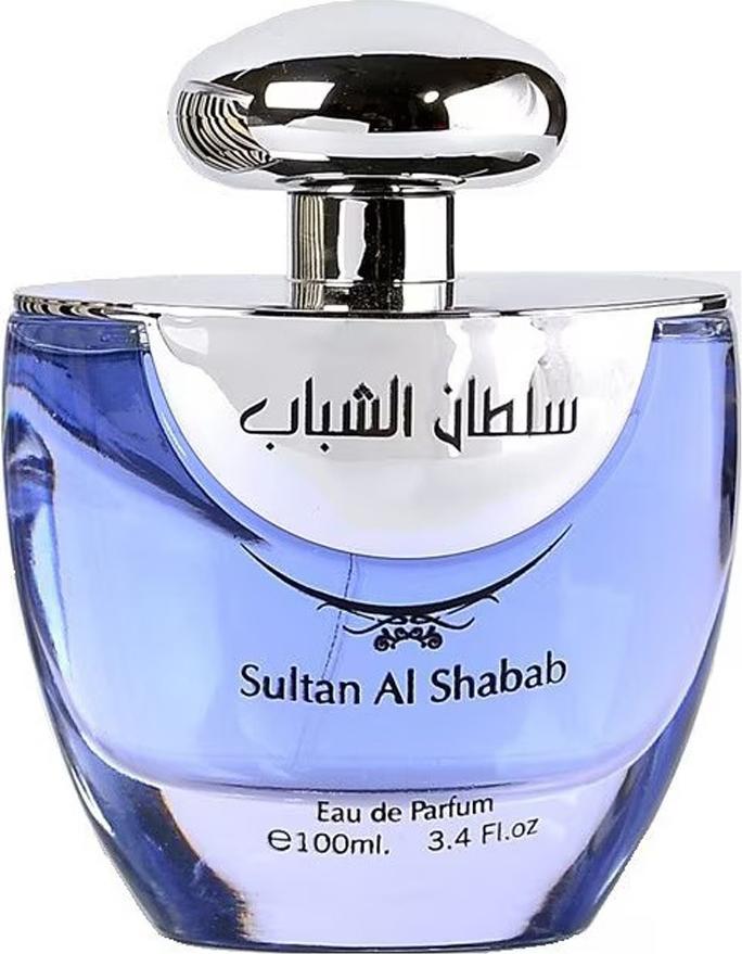 Flacon wody perfumowanej Ard Al Zaafaran Sultan Al Shabab 100ml dla mężczyzn z eleganckim opakowaniem na białym tle