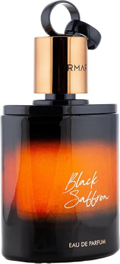 Butelka wody perfumowanej Armaf Black Saffron 100ml na białym tle - luksusowe perfumy orientalno-kwiatowe unisex z szafranem