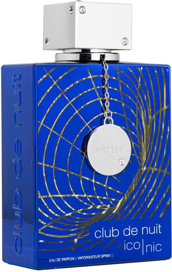 Flacon wody perfumowanej Armaf Club de Nuit Iconic 105ml dla mężczyzn w eleganckim opakowaniu na białym tle - perfumy męskie premium