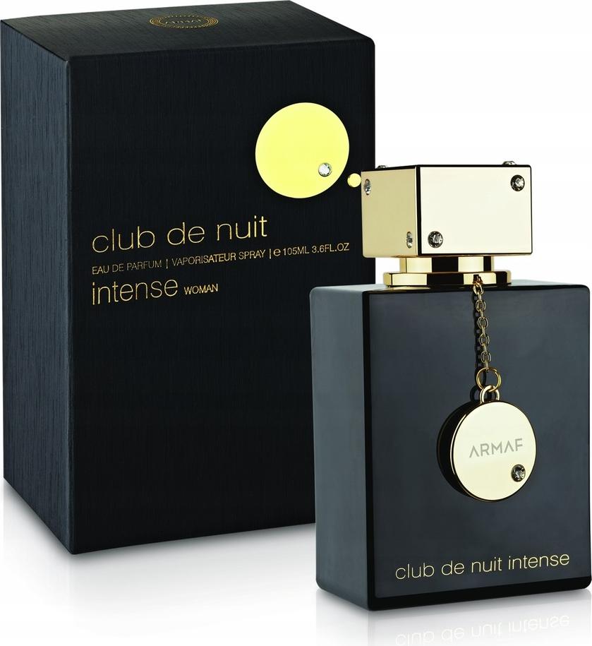 Flacon wody perfumowanej Armaf Club de Nuit Intense Woman 105ml na białym tle - eleganckie perfumy damskie marki Armaf w stylowym opakowaniu