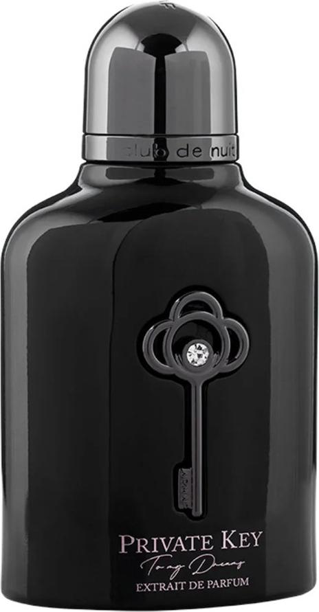 Flacon ekstraktu perfum Armaf Private Key To My Dreams 100ml unisex z eleganckim opakowaniem marki Armaf na białym tle