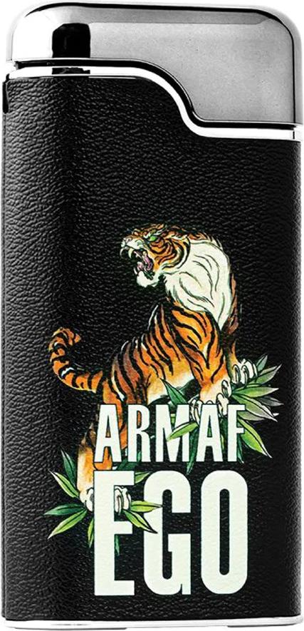 Flacon perfum Armaf Ego Tigre woda perfumowana 100ml dla mężczyzn w eleganckim opakowaniu na białym tle z logo marki Armaf