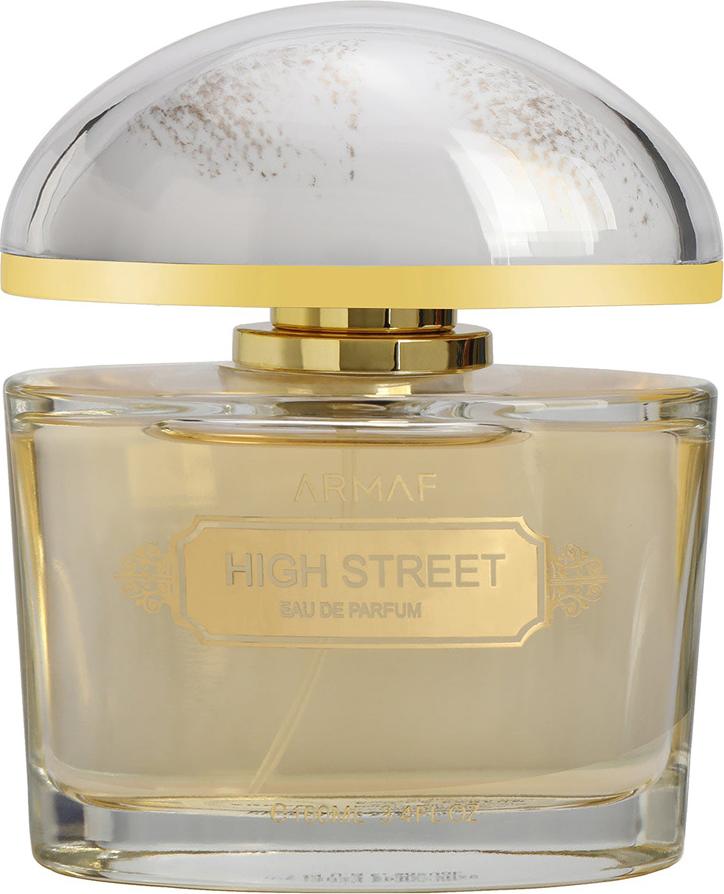Flacon perfum Armaf High Street woda perfumowana 100ml w eleganckim opakowaniu na białym tle - luksusowe perfumy damskie marki Armaf