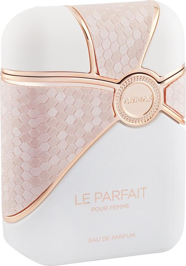 Flacon perfum Armaf Le Parfait Pour Femme woda perfumowana 100ml dla kobiet z eleganckim opakowaniem na białym tle