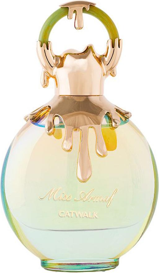 Flacon wody perfumowanej Armaf Miss Armaf Catwalk 100ml na białym tle - eleganckie perfumy damskie marki Armaf w stylowym opakowaniu