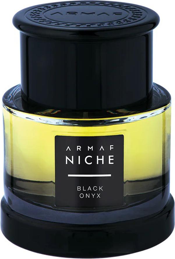 Flacon wody perfumowanej Armaf Niche Black Onyx 90ml - elegancki unisex zapach orientalny z nutami cynamonu, kardamonu i agaru w czarnym opakowaniu