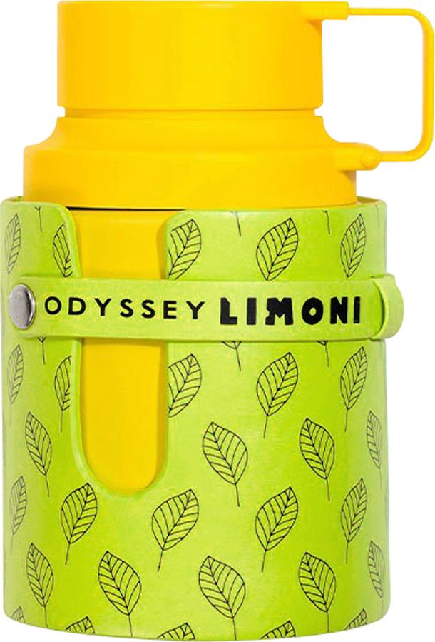 Flacon wody perfumowanej Armaf Odyssey Limoni Fresh Edition 100ml - unisex zapach cytrusowy z nutami cytryny i bergamotki na białym tle