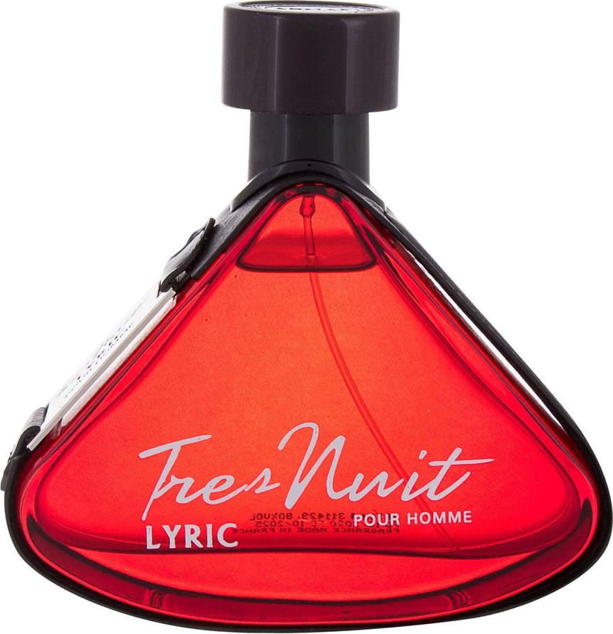 Flacon wody perfumowanej Armaf Tres Nuit Lyric 100ml dla mężczyzn na białym tle z eleganckim opakowaniem marki Armaf