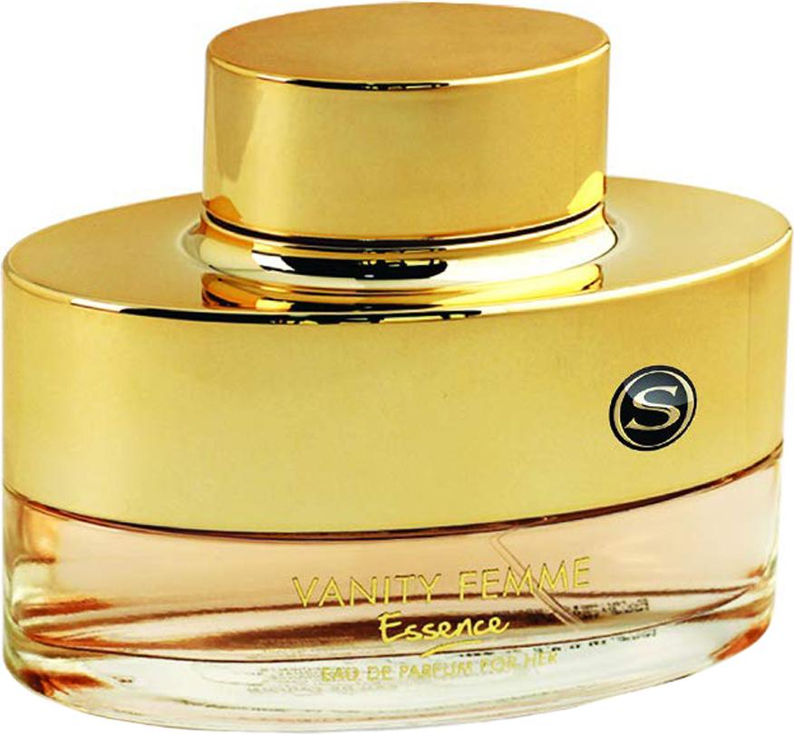 Flacon wody perfumowanej Armaf Vanity Femme Essence 100ml dla kobiet z eleganckim opakowaniem na białym tle - perfumy kwiatowo-owocowe
