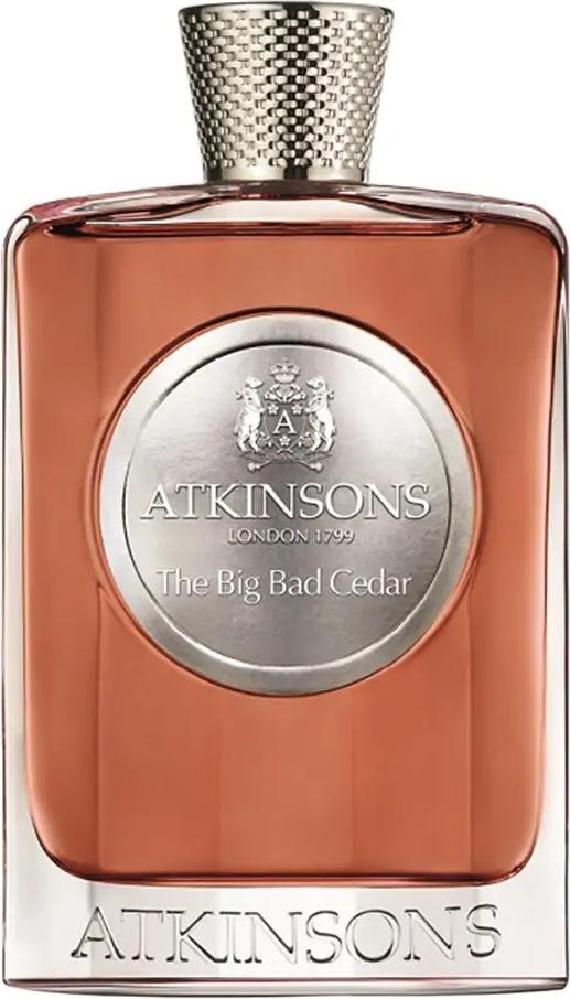 Flacon wody perfumowanej Atkinsons The Big Bad Cedar unisex 100ml - eleganckie perfumy z nutą cedrową w stylowym opakowaniu marki Atkinsons