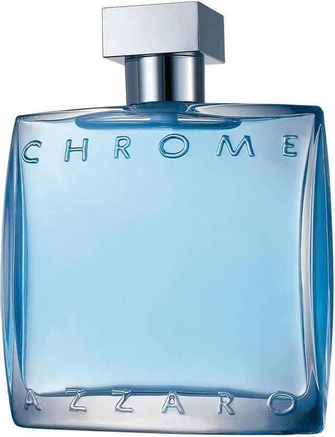 Azzaro Chrome woda toaletowa 100ml dla mężczyzn - flacon kultowych perfum z cytrusowo-drzewnym zapachem na białym tle