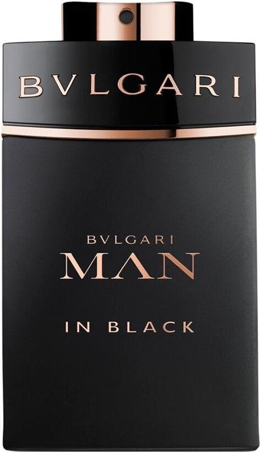 Bvlgari Man in Black woda perfumowana 100ml w eleganckiej matowej czarnej butelce na białym tle - luksusowe męskie perfumy orientalne