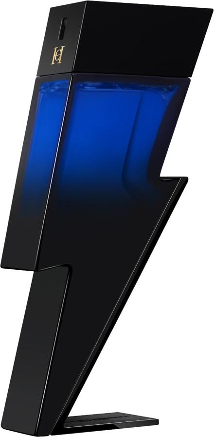 Carolina Herrera Bad Boy Cobalt Elixir woda perfumowana 100ml w charakterystycznej butelce błyskawicy na białym tle z eleganckim opakowaniem