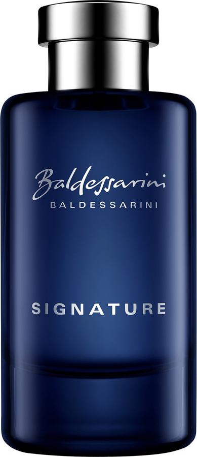 Flacon wody toaletowej Baldessarini Signature 90 ml na białym tle - eleganckie perfumy męskie marki BALDESSARINI w luksusowym opakowaniu