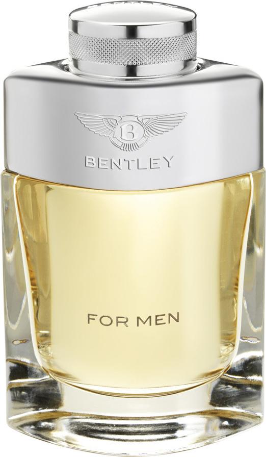 Flacon wody toaletowej Bentley For Men 100ml na białym tle - luksusowe męskie perfumy w eleganckiej butelce z logo marki Bentley