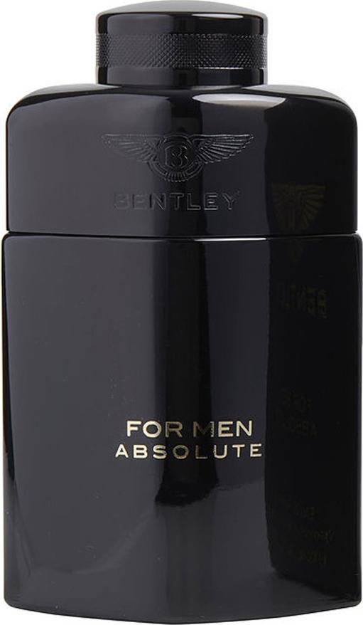 Flacon wody perfumowanej Bentley for Men Absolute 100ml na białym tle - eleganckie opakowanie luksusowych perfum orientalno-drzewnych dla mężczyzn