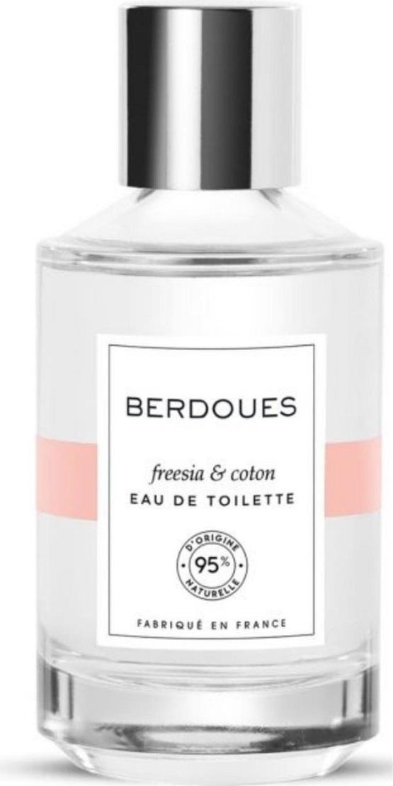 Flacon wody toaletowej Berdoues 1902 Freesia & Coton 100ml - kwiatowe perfumy damskie z frezją i jaśminem w eleganckim opakowaniu