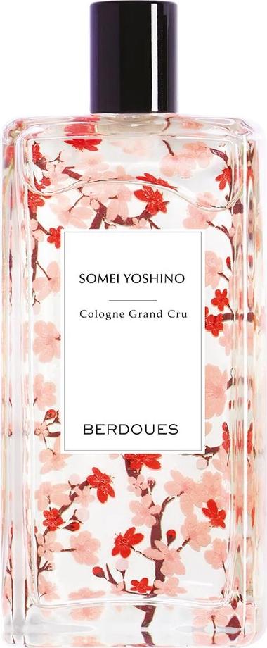 Berdoues Collection Grands Crus Somei Yoshino woda perfumowana 100ml - elegancki flacon z japońską estetyką kwiatów wiśni na białym tle