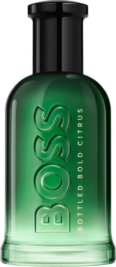Flacon wody perfumowanej Hugo Boss BOSS Bottled Bold Citrus 100ml na białym tle z eleganckim opakowaniem marki Boss dla mężczyzn