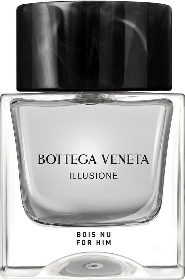 Bottega Veneta Illusione Bois Nu for Him woda toaletowa 50ml w minimalistycznym flakonie na białym tle - luksusowe perfumy męskie