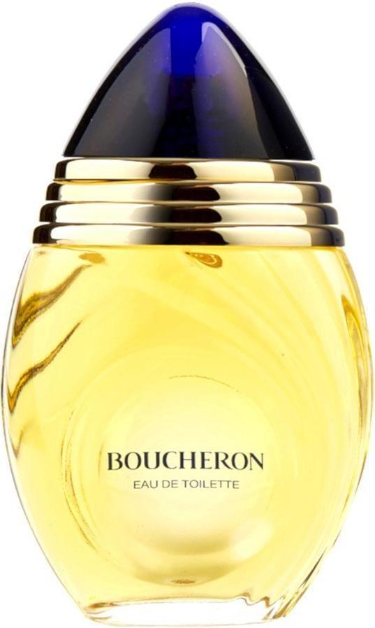 Flacon perfum Boucheron pour Femme woda toaletowa damska 100ml z eleganckim opakowaniem luksusowej marki Boucheron na białym tle