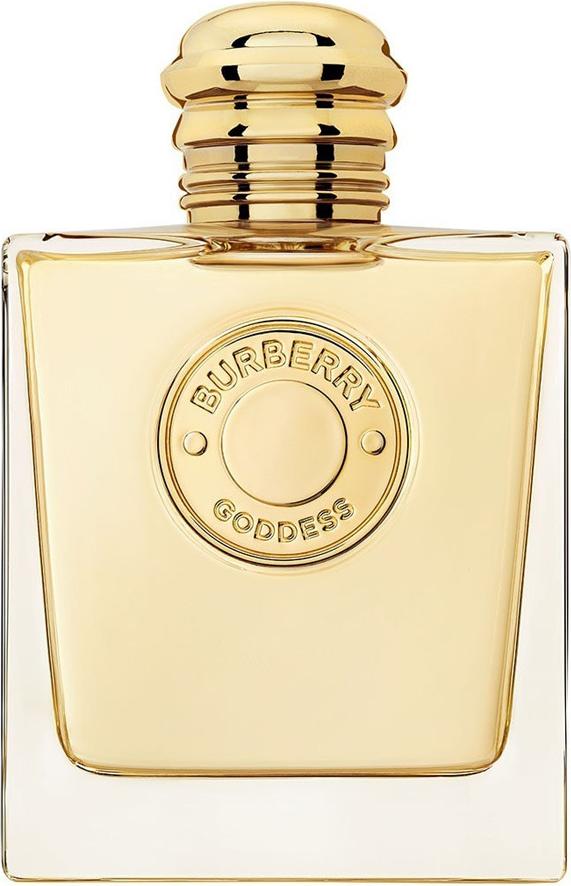 Burberry Goddess woda perfumowana 30ml w eleganckiej butelce ze złotymi akcentami na białym tle - luksusowe perfumy damskie marki Burberry
