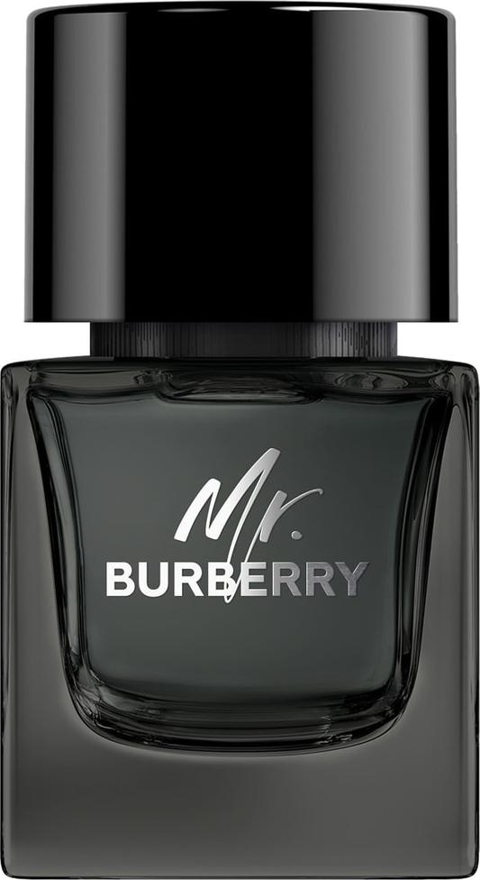 Flacon wody perfumowanej Burberry Mr. Burberry 50ml w eleganckiej butelce z charakterystycznym logo marki na białym tle produktowym