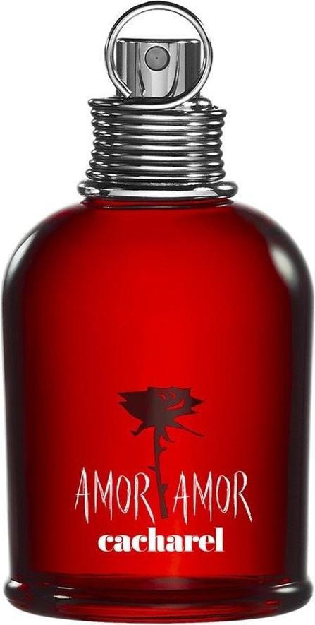 Cacharel Amor Amor woda toaletowa 30 ml w czerwonym flakonie na białym tle - kwiatowo-owocowe perfumy dla kobiet marki Cacharel